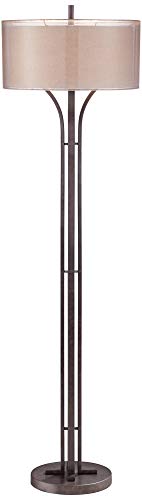 Franklin Iron Works Tristan 64" Tall Rustic Modern Bronze Floor Lamp
