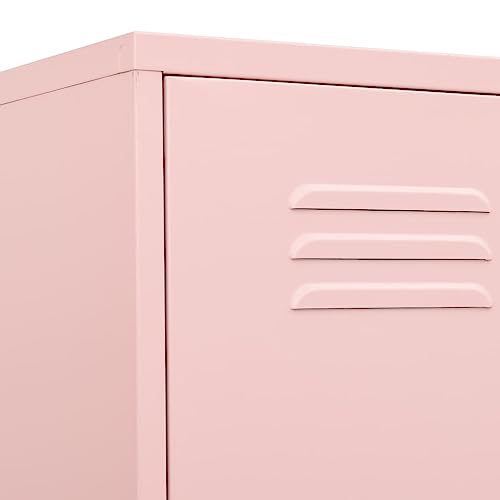 vidaXL Locker Cabinet Pink 13.8"x18.1"x70.9" Steel