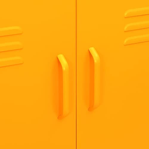 ZQQLVOO 【Priority Shipping】 Metal Lockers, Storage Boxes, Shoes and Composite Steel Lockers with Card Slots for Office, Home, Bank, School, Gym Storage Cabinet Mustard Yellow 31.5"x13.8"x40" Steel