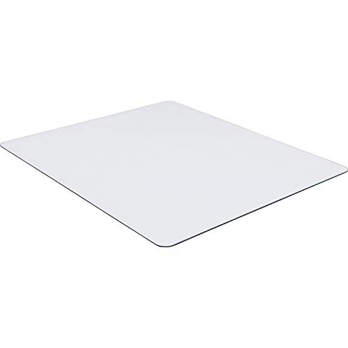 Lorell Tempered Glass Chairmat, 44" Width x 50" Depth x 0.25" Thickness, Clear, 1 Each