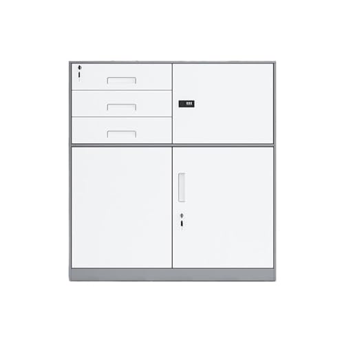 CAOJLjiaxiang-2012 File Cabinet File Cabinet Iron Short Cabinet Office Data Storage Cabinet Balcony Bookcase Storage Cabinet with Lock Small Cabinet Office Cabinet(Gris)