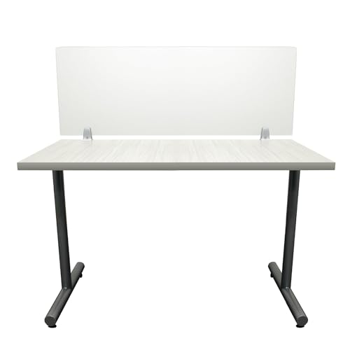 OBEX Frosted Acrylic Desk Mounted Privacy Panel, 24" x 72", Frosted