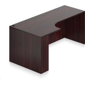 Offices To Go 71" Credenza with Left Corner Extension-American Mahogany - American Mahogany