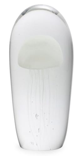 Dynasty Gallery 84191W Tall White Glow Jellyfish Paperweight 9 Inches