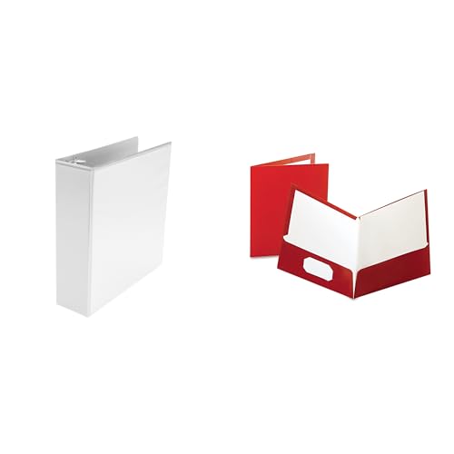 Casafoyer Polypropylene D-Ring Binder & 2 Pockets Laminated Portfolio Combo Kit for Organized Office and School Projects