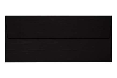 LUXPaper #9 Slimline Invitation Envelopes | Peel & Press | 3 7/8" x 8 7/8" | Black Linen | 80lb. Text | 500 Qty