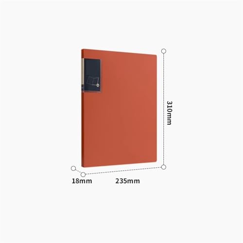 Filing Envelopes A4 Folder with Transparent Inserts 30 Page Data Book Multi-Layer Contract Document Organizer Plastic Folders(Brown)
