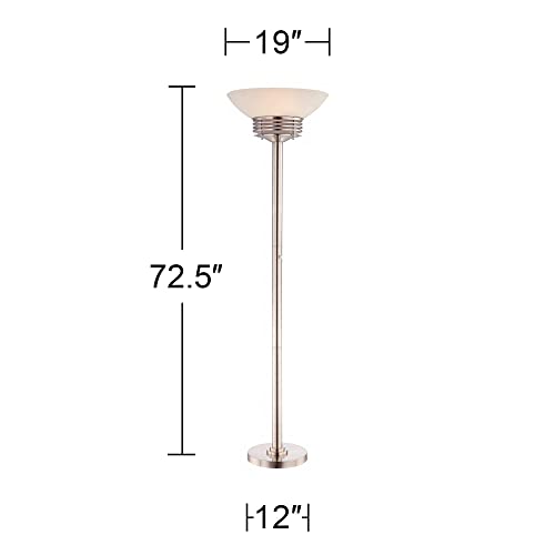 Deco Light Blaster 72 1/2" Tall Nickel 4-Light Torchiere Floor Lamp