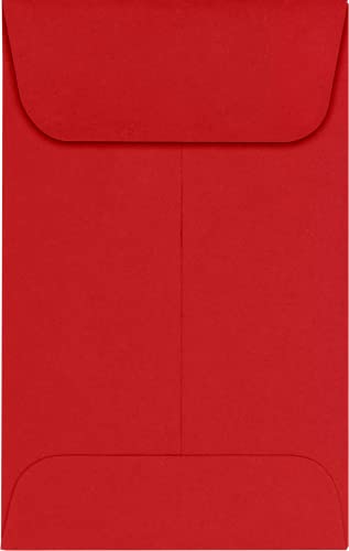 LUXPaper #1 Coin Envelopes | 2 1/4" x 3 1/2" | Ruby Red | 80lb. Text | 1,000 Qty