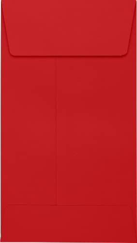 LUXPaper #5 1/2 Coin Envelopes | Peel & Press | 3 1/8" x 5 1/2" | Ruby Red | 80lb. Text | 250 Qty