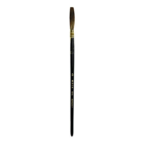Mack Brush 189L-7 #7 Grey Pencil Quill W/Black Lacquered Handle