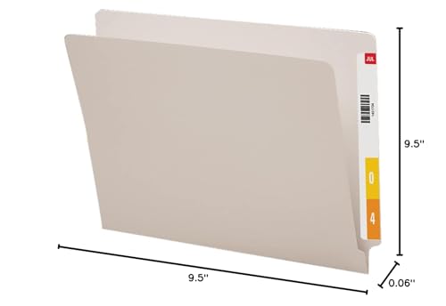 Smead End Tab File Folder, Shelf-Master Reinforced Straight-Cut Tab, Letter Size, Gray, 100 per Box (25310)