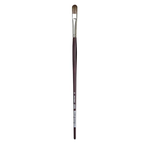 da Vinci Oil & Acrylic Series 7495 Grigio Paint Brush, Filbert Synthetic with Bordeaux Ergonomic Handle, Size 12