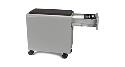 UPLIFT DESK Narrow 2-Drawer File Cabinet with Seat, Rolling (Gray)