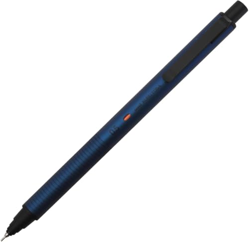 Kuru Toga Metal 0.5mm Silent Blue, Uni Metal Case + Uni Refill 0.5mm HB, Black slim pen case
