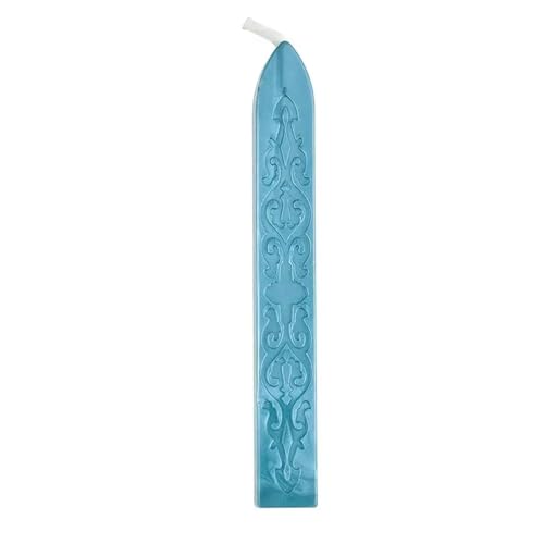 Sealing Wax Sticks 9pcs Convenient DIY Handmade Wax Seal Sticks Antique Sealing Candle with Wick for Postage Letter Retro Vintage Stamp(Aqua Blue)