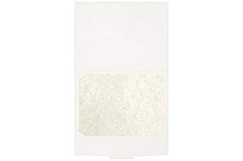 LUXPaper 9.5" x 12" Certificate Holders | White Linen | Gold Foil Cross | 100lb. Cover | 25 Qty