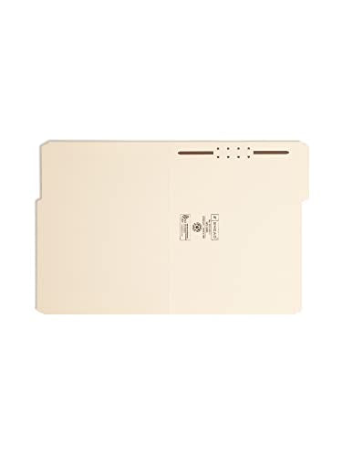 Smead Fastener File Folder, 1 Fastener, Reinforced 1/3-Cut Tab, Letter Size, Manila, 50 per Box (14534)