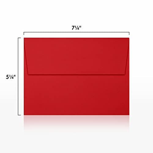 LUXPaper A7 Invitation Envelopes | Peel & Press | 5 1/4" x 7 1/4" | Ruby Red | 80lb. Text | 1,000 Qty
