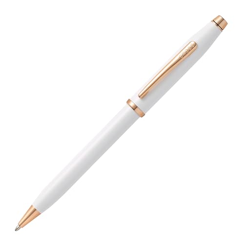 Cross Century II Pearlescent White Ballpoint Pen, Medium Point, Black Ink