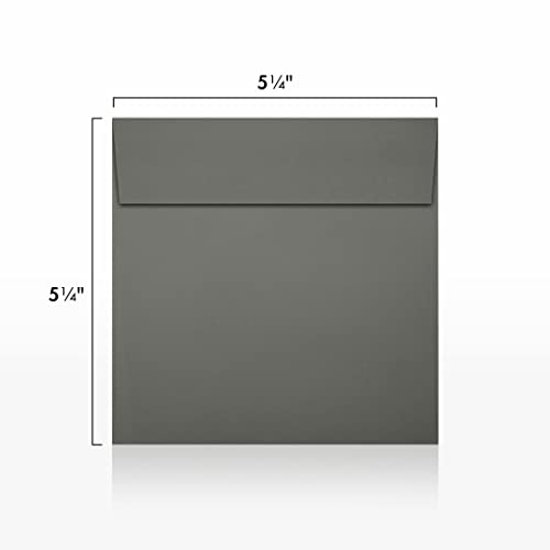 LUXPaper Square Invitation Envelopes | Peel & Press | 5 1/4" x 5 1/4" | Smoke Gray | 80lb. Text | 1,000 Qty