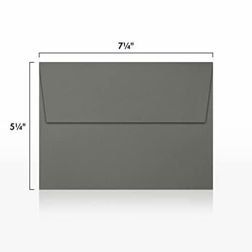 LUXPaper A7 Invitation Envelopes | Peel & Press | 5 1/4" x 7 1/4" | Smoke Gray | 80lb. Text | 500 Qty