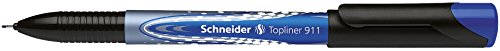 Schneider 9113 Fineliner Topliner 911 with Replaceable Cartridge, 0.4 MM Pack of 10 Blue