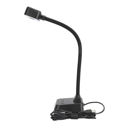Jelquix 4K USB Document Camera for Teachers, HD Visualizer with 360 Rotatable Lens, 3 Level LED Light Camera with Auto Focus & AI Noise Reduction Mic, Foldable for Window