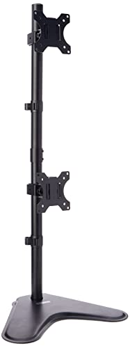 Fellowes 8044001 Professional Series Free-Standing Stacked Monitor Mount, Adjustable Computer Monitor Stand for 2 Monitors with Dual Monitor Arms, 32 Inch Monitor Capacity