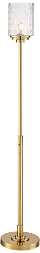 Kinsey 72 1/2" Tall Brass and Crystal Torchiere Floor Lamp Living Room