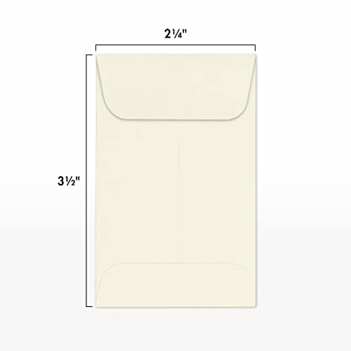 LUXPaper #1 Coin Envelopes | 2 1/4" x 3 1/2" | Natural | 80lb. Text | 500 Qty
