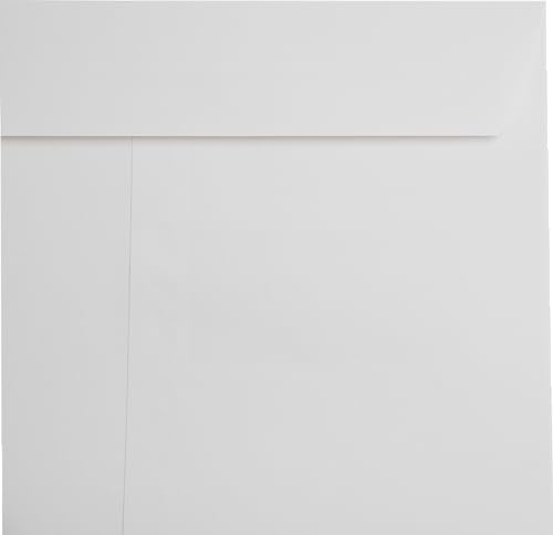 LUXPaper 9 x 12 Open End Window Envelopes | Peel & Press | White Linen | 80lb. Text | 250 Qty