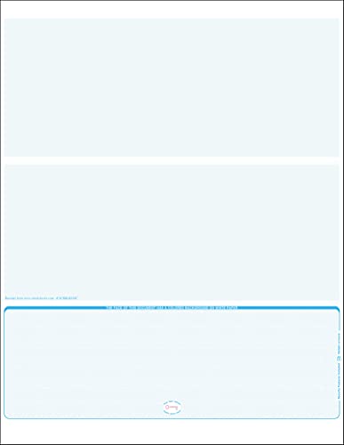 3000 Blue- Linen Laser Check Stock, (Check at Bottom) Blank Laser Checks, Laser Check, Bank Checks, Business Checks, or Personal Checks