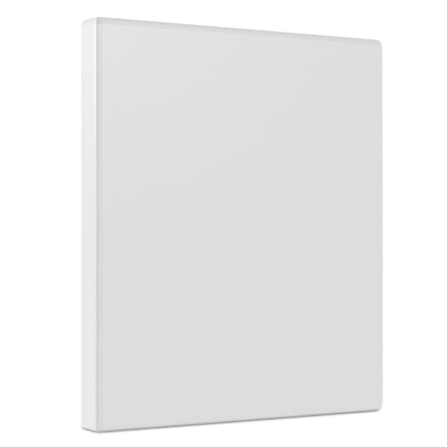 Staples Economy 0.5-Inch Round Ring Binder, White, 100 Sheets, 12-Pk