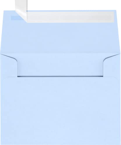 LUXPaper A2 Invitation Envelopes | Peel & Press | 4 3/8" x 5 3/4" | Baby Blue | 80lb. Text | 500 Qty