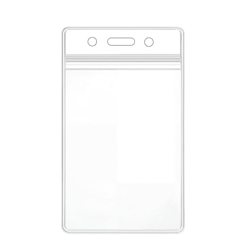 1000 Pack Extra Thick Name Badge Holder Resealable Double-Sided Windows ID Badge Holder 2.5X 3.5in for Office Driver's Licenses & Passes