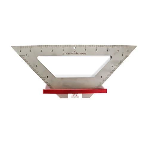 A-type 140MM stainless steel woodworking triangle ruler - angle measuring tool with line drawing and turning functions-B