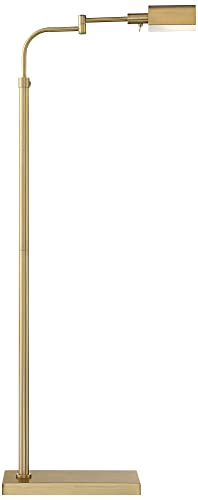 Keegan Warm Gold Adjustable Swing Arm Pharmacy 54" Tall Floor Lamp