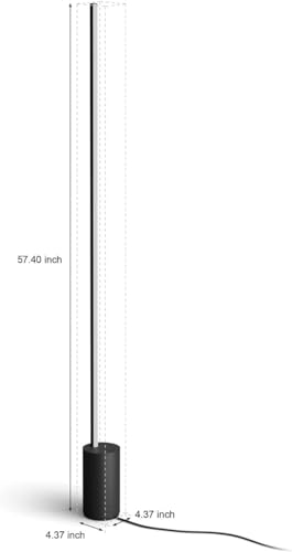Philips Hue Signe Smart Color Changing Floor Lamp, 1-Pack, Black