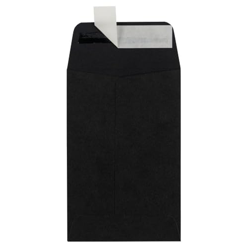 LUXPaper #4 Coin Envelopes | 3'' x 4 1/2" | Midnight Black | 80lb. Text | 1,000 Qty