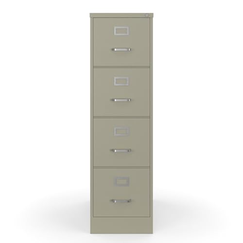 Staples 4-Drawer Vertical File Cabinet, Letter Size, Lockable, Putty