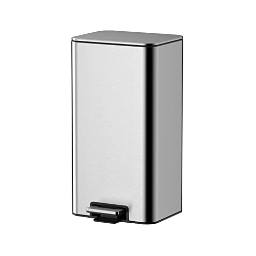 FYorbitH Wastebasket Dispenser Living Room Office Waste Paper Basket with Cover(Silver,15l)
