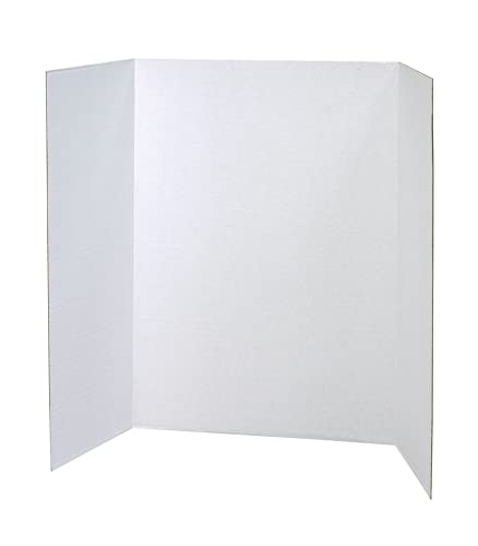 Pacon Presentation Boards, Single Wall, White, 48" x 36", 4 Count