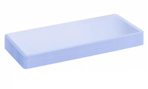 60Pcs Clear Hard Plastic Currency Sleeves 173x75mm Bill Holder Protector Case