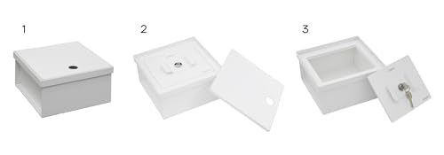 ARREGUI Terra Hidden Safe for Home, Floor Safe, Secret Compartment for Money, Discreet Money Hideout, Floor Money Box, Secret Hideout, Small Hidden Safe, 10 x 20 x 20 cm, 2.3 L, White
