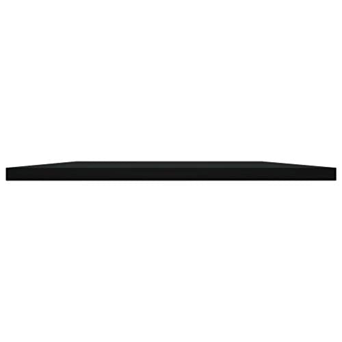 WXGTBKPR Set of 8 Wall Mounted Shelves, 23.6 Inch Engineered Wood Storage Board for Books and Display, Matte Black Minimalist Shelving Unit (Brackets Not Included)