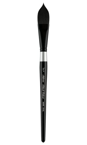 Silver Brush Limited Black Velvet Oval Wash Watercolor Brush, Size 3/4 in