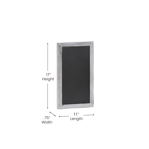 Merrick Lane Canterbury Wall Mount Magnetic Chalkboard Sign - Whitewashed Finish - 11" x 17" - Vertical or Horizontal Hanging Message Board, Set of 10