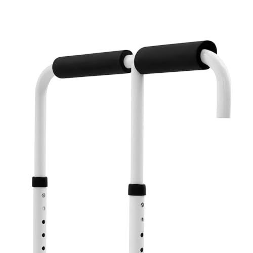 GONGDUN 2-Step Step with Handle Adult Ramp Stool Floor Standing Metal Carbon Steel 11.22in Step Width Stools 2 Step Ladder Step Stool Storage Rack for Home Kitchen and Office (White 2 Step)