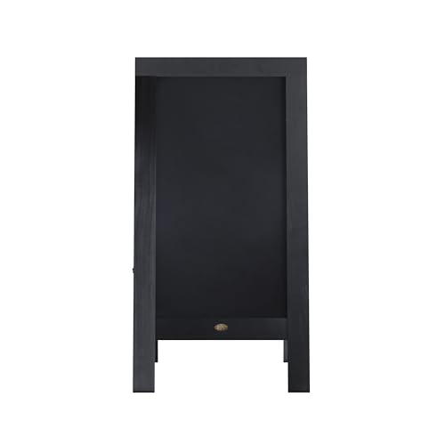 EMMA + OLIVER Black 40x20 Deluxe Magnetic Chalkboard Set